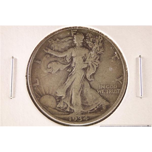 1934-S SILVER WALKING LIBERTY HALF DOLLAR