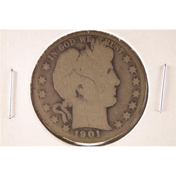 1901-O BARBER HALF DOLLAR BETTER DATE