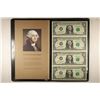 Image 1 : UNCUT SHEET OF 4-2003-A $1 FRN'S CRISP UNC IN