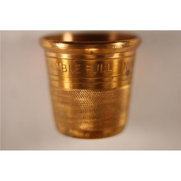 1 3/4'' BY 1 3/4'' COPPER THIMBLE SOUVENIR OF