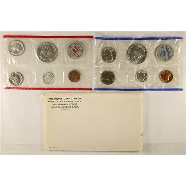 1962 SILVER US MINT SET (UNC) P/D (WITH ENVELOPE)