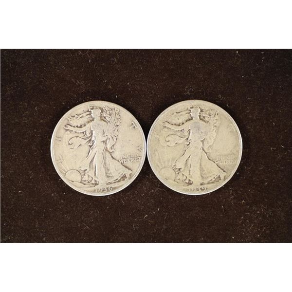1936 & 1939 WALKING LIBERTY HALF DOLLARS