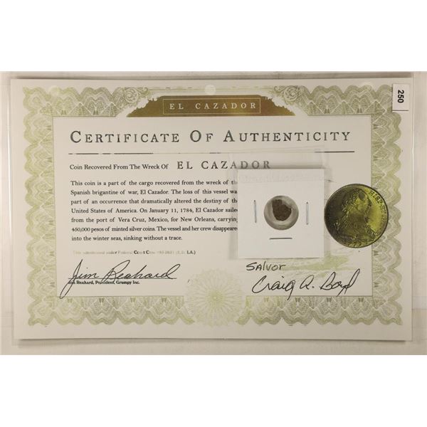 TREASURE COIN RECOVERED FROM THE WRECK OF