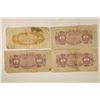 Image 2 : 4 PIECES OF JAPANESE CURRENCY, 5 SEN &3-10 SENS