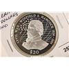 2000 LIBERIA SILVER PROOF $20 CIVIL WAR WINFIELD