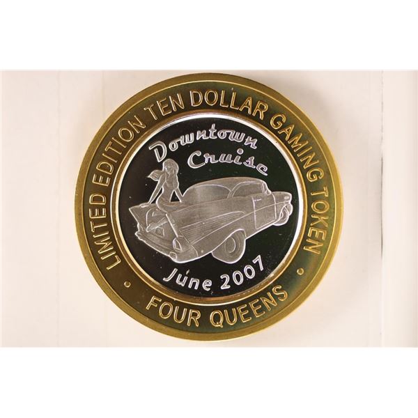 CASINO $10 SILVER TOKEN (UNC) JUNE 2007 DOWNTOWN