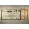 Image 2 : 4 ASSORTED VINTAGE RAILROAD STOCK CERTIFICATES