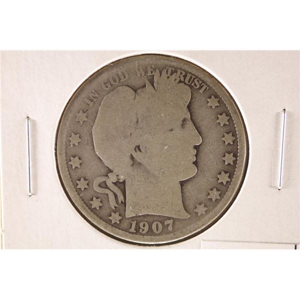 1907 BARBER HALF DOLLAR