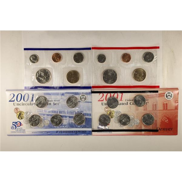 2001 US MINT SET (UNC) P/D (WITH ENVELOPE)