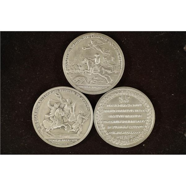 3-AMERICAS 1ST MEDALS IN PEWTER