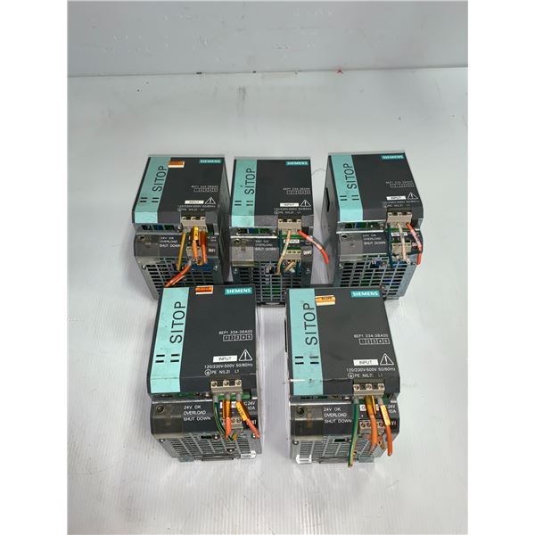Lot Of (5) Siemens # 6EP1334-3BA00 Sitop Modules