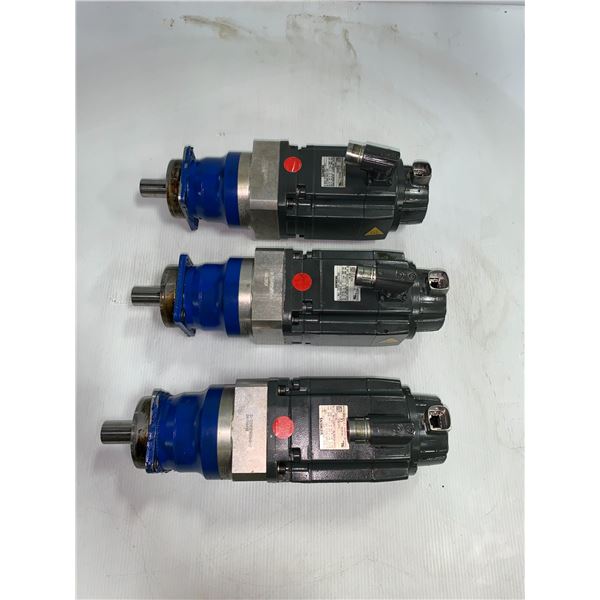 (3) Siemens #1FK7042-2AK71-1CG1 Servo Motors Wittenstein Alpha SP-075Y-MF1-10-0E1-2S Gear Reducers