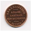 Image 2 : J.D. B.F. MacKenzie Personal Token Copper