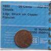 Image 2 : 1982 Candian Twenty Five Cent Error on a Copper Planchet