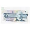 Image 1 : 1986 Bank of Canada $5 Cutting Error with Colour Bar