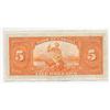 Image 2 : 1935 Bank of Canada $5 Original Very Fine Banknote