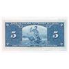 Image 2 : 1937 Bank of Canada $5 Original Uncirculated Note