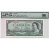 Image 1 : 1954 Bank of Canada Devil's Face $1 PMG GEM UNC 66 EPQ