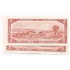 Image 2 : Pair of Consecutive Replacement 1954 Bank of Canada $2 Notes
