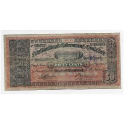 1912-13 Government 50 Cts. Cash Note