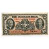 Image 1 : 1938 The Dominion Bank $5 Original Very Fine