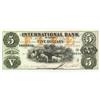 Image 1 : 1858 International Bank $5 Original Uncirculated