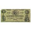 Image 1 : 1860 La Banque Nationale $1 Chartered Banknote