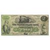 Image 1 : 1861 Bank of Westmorland $2 Radar Note S/N #11911