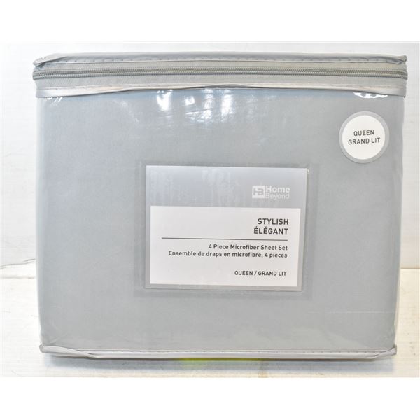 STYLISH 4 PIECE MICROFIBER SHEET SET - QUEEN