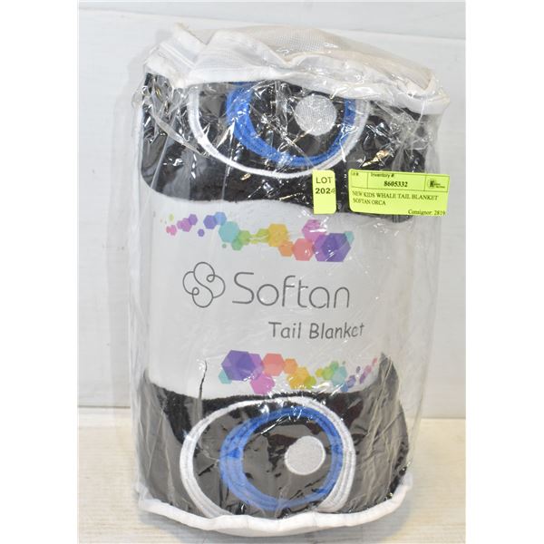 NEW KIDS WHALE TAIL BLANKET SOFTAN ORCA