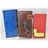 Image 1 : 3 LADIES WALLETS 1 GENUINE LEATHER