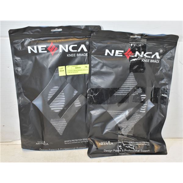 2 NEENCA MEDIUM KNEE BRACES NEW IN PACKAGE
