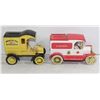 2 DIE CAST METAL TRUCKS PIGGY BANKS