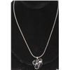 Image 1 : SILVER CHAIN 21" AND HEART PENDANT