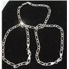 Image 1 : LOT OF 3 .925 SILVER MATCHING CHAIN BRACELETS