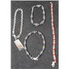 Image 1 : 4 X BRACELETS SILVER CHAIN AND BEADS/SILVER