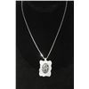 Image 1 : 19" .925 SILVER CHAIN WITH PENDANT