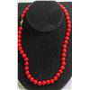 Image 1 : #22-RED CORAL SOUTH SEA BEAD NECKLACE