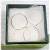 Image 1 : STAMPED .925 STERLING SILVER HOOP EARRINGS- 2 PAIR