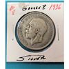 Image 1 : 10)  BRITISH 1936 GEORGE V HALF CROWN COIN,