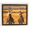 Image 1 : PAIR OF WESTERN SCENES APPROX 22" X 18"