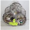 Image 1 : GLASS DISH FILLED W/ ASSORTED JEWLLERY