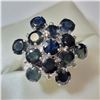 Image 2 : BZ604-55 SILVER SAPPHIRE RING