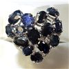 Image 1 : BZ604-63 SILVER SAPPHIRE RING