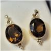 Image 2 : BZ604-93 SILVER SMOKEY QUARTZ EARRINGS