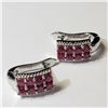 Image 2 : BZ604-67 SILVER RUBY EARRINGS