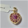 Image 2 : BZ604-78 SILVER SAPPHIRE AND RUBY REVERSIBLE PENDA