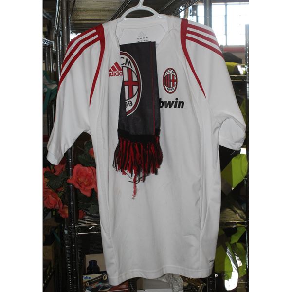 AUTHENTIC AC MILAN JERSEY & SCARF