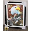 Image 2 : NEW HOLOGRAPHIC EAGLE AND MOTOR CYCLE PICTURE WITH