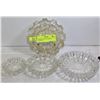 2 SETS OF VINTAGE CRYSTAL ASHTRAYS